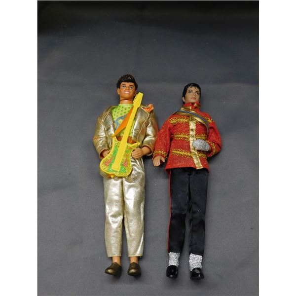 Lot of 2 1980s Michael Jackson Doll & 1980s Barbie and the Rockers Ken Doll