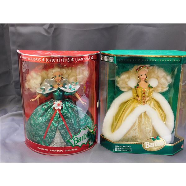 Lot of 2 1994 & 1995 Holiday Barbies