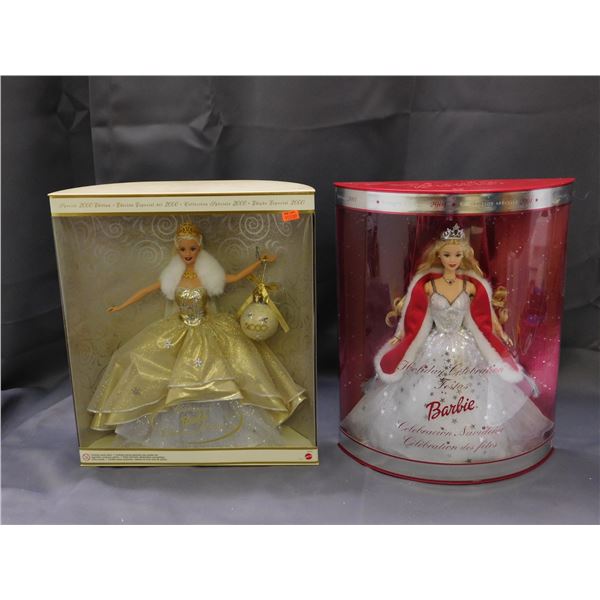 2000 & 2001 Holiday Barbies NIB