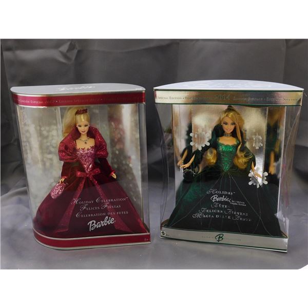 2002 & 2004 Holiday Barbies NIB