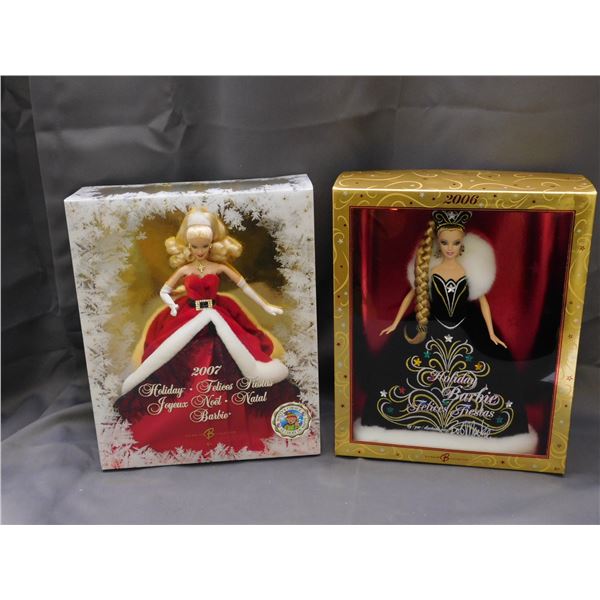 2006 & 2007 Holiday Barbies NIB