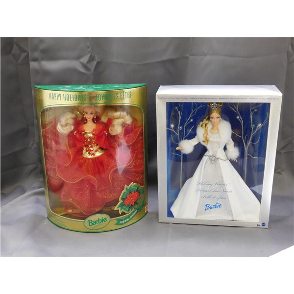Lot of 2 Holiday Visions 2003 & Holiday 1993 Barbie Dolls NIB
