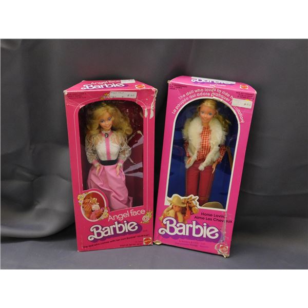 Lot of 2 Horse Lovin 1982 & Angel Face Barbie 1982 Dolls (opened)