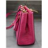 Image 6 : Michael Kors Pink Snakeskin Handbag Satchel with Crossbody Strap, Gold Tone Hardware