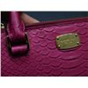 Image 9 : Michael Kors Pink Snakeskin Handbag Satchel with Crossbody Strap, Gold Tone Hardware
