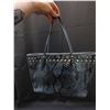 Image 3 : Michael Kors Blue Leather Snakeskin Tote Handbag Studded *rough shape*