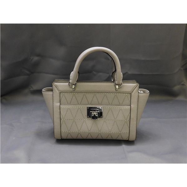 Michael Kors Tina Small Top Zip Messenger Bag Leather Grey