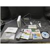 Image 1 : Nintendo Wii (1st gen model, backwards compatible) with 2 Wii Motes, 2 Nunchuks, Cables, 3 Games