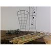 Image 1 : Lot of Gardening Bamboo Sticks, Rabbit Protection Gates, Trellis, Flower Basket Ground Hangers