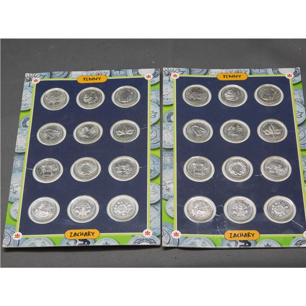 Lot of 2 The Adventures of Zac & Penny 25 cent millennium coin set