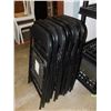 Image 1 : Lot of 9 Simple Black Metal Folding Chairs for Events / Parties