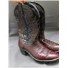 Image 3 : Leather Black and Wine Red Cowboy Boots