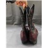 Image 4 : Leather Black and Wine Red Cowboy Boots