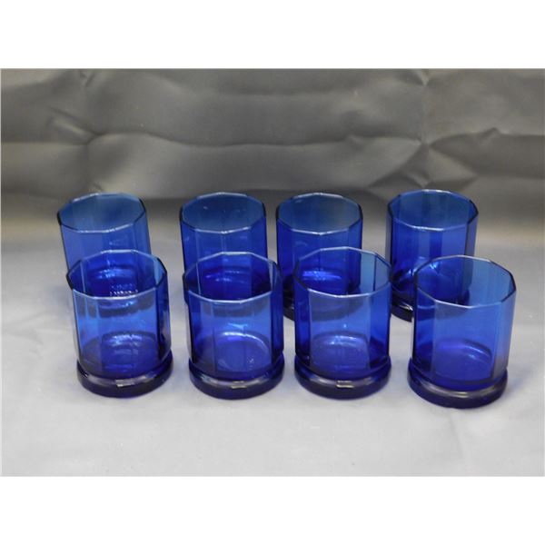 Lot of 8 Anchor Hocking Cobalt Highball Glasses