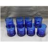 Image 2 : Lot of 8 Anchor Hocking Cobalt Highball Glasses