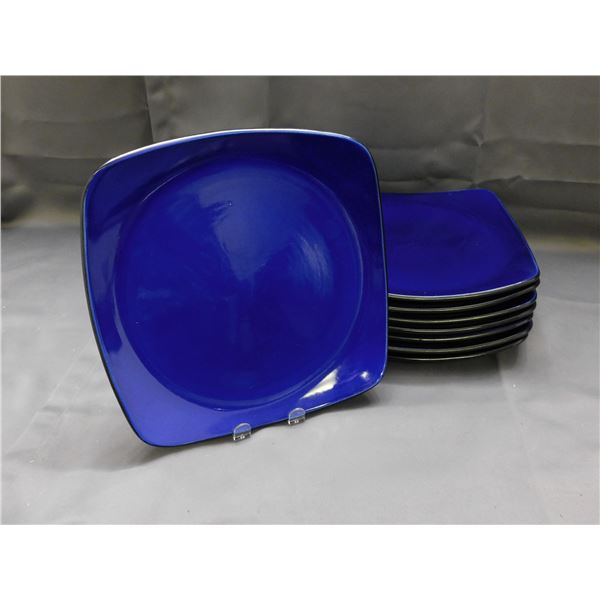Corelle Hearthstone Stoneware Cobalt Blue Dinner Plates (set of 8)