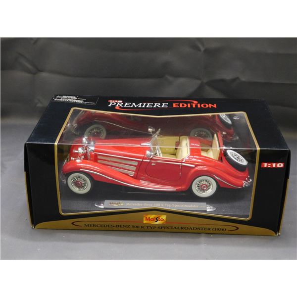 Maisto 1:18 Premier Edition Mercedes-Benz 500 K TYP Special Roadster 1936 Die Cast Car NEW
