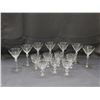 Image 1 : Lot of 7 Wine Glasses and 7 Martini Glasses
