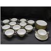 Image 1 : Lot of 12 Wedgewood Cream Soup Bowls and Saucers
