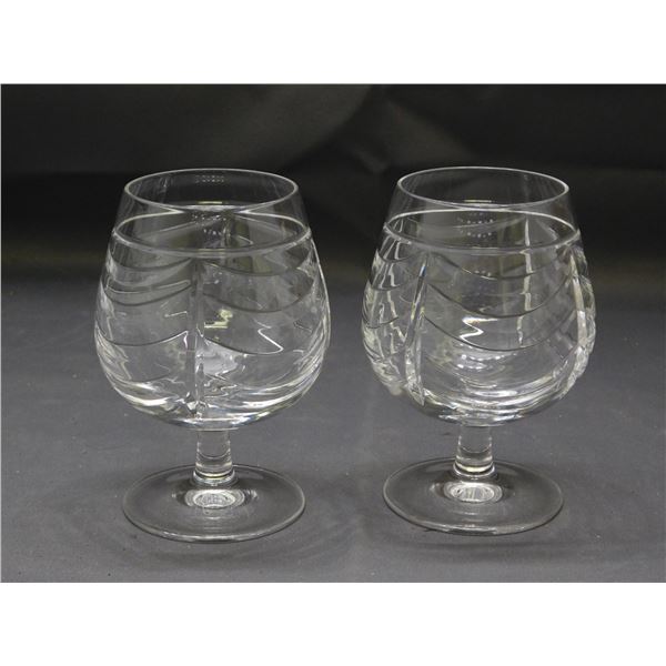 Pair of Tiffany & Co Crystal Brandy Snifters