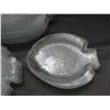 Image 4 : Lot of Arcoroc Glass Fish Servers 3 Different Sizes