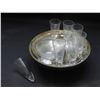 Image 1 : Caviar & Shot Glasses Set in Silverplate Tray ERCUIS France