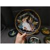 Image 2 : Lot of 9 Decorate Collectible Plates Bradford Exchange 1990s Asian Black Ornate