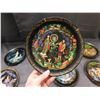 Image 3 : Lot of 9 Decorate Collectible Plates Bradford Exchange 1990s Asian Black Ornate