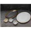 Image 1 : Serving Platter Trays Anchor Hocking, Frosted Glass, Cups 5pc