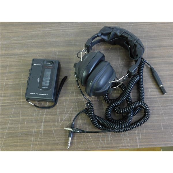 Lloyds Stereo Headphones Model Y669 & Realistic Tape Recorder CTR-22