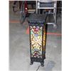 Image 1 : Stained Glass Floor Standing Lamp with Foot Press Switch *works*