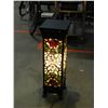 Image 2 : Stained Glass Floor Standing Lamp with Foot Press Switch *works*