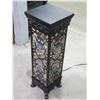 Image 6 : Stained Glass Floor Standing Lamp with Foot Press Switch *works*