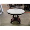 Image 1 : Italian Wooden Ornate Oval Marble Top, Side Table