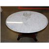 Image 3 : Italian Wooden Ornate Oval Marble Top, Side Table