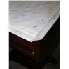 Image 4 : Italian Wooden Side Table Night Stand with Marble Top *as is*