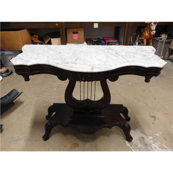 Hallway / Entryway Credenza Table Italian Wooden with Marble Top