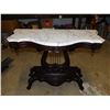Image 2 : Hallway / Entryway Credenza Table Italian Wooden with Marble Top