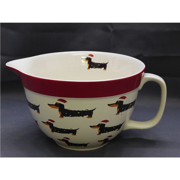 Dachshund Mixing Batter Bowl with Handle & Spout the Bake Shop