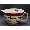 Image 1 : Dachshund Mixing Batter Bowl with Handle & Spout the Bake Shop