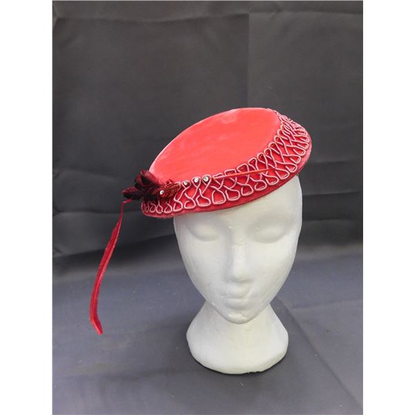 Country Club Creation Red Fascinator