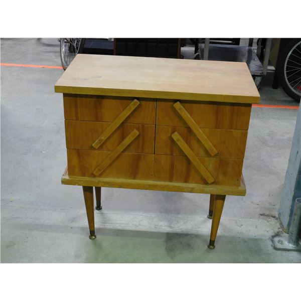 LARGE Floor Standing Sewing Basket Fold Out Storage Drawers