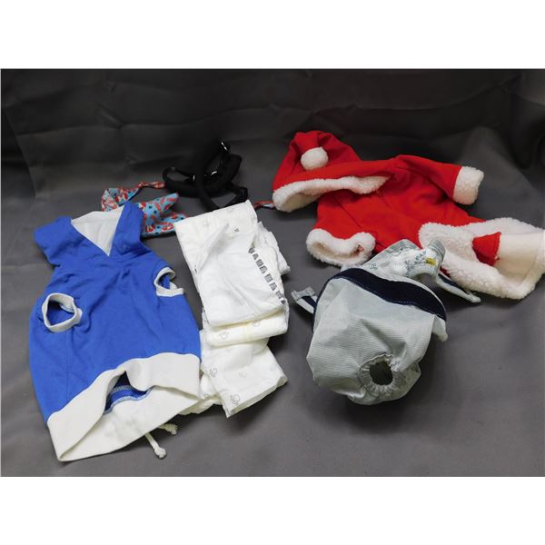 Lot of Assorted Puppy / Dog Diapers / Clothes