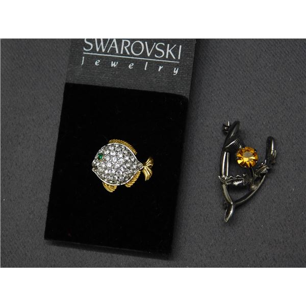 Sterling Silver & Swarovski Pins