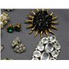 Image 5 : Lot of Assorted Costume Jewelry Pins, Clip on Earrings, Stud Earrings, Watch, Etc