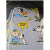 Image 3 : 4pcs Vintage 1977 DC Comics Fitted Sheet & Flat Sheet & Charlie Brown / Peanuts flat sheet, Pillow