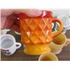 Image 6 : Lot of 9 Assorted Fire King Milk Glass Mugs