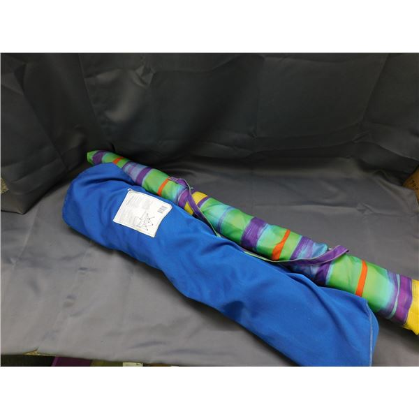 Lot of 2 6.5ft Beach Umbrella & The Bazaar Captain Chair Folding Camping / Beach Chair