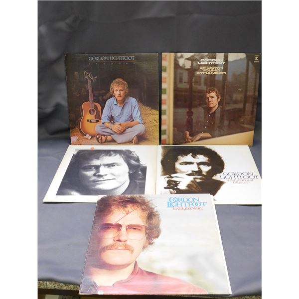 Lot of 5 Gordon Lightfoot Vinyl Records LPs