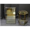 Image 1 : Glass & Metal Mirrored Display Cabinets *damaged* Curios